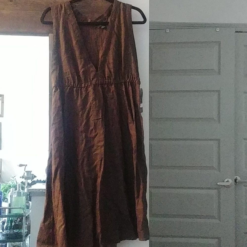 Brown Linen Old Navy dress
